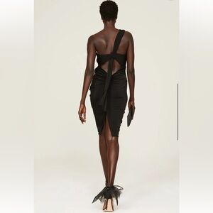 High Roller Dress by Katie May Black One-Shoulder